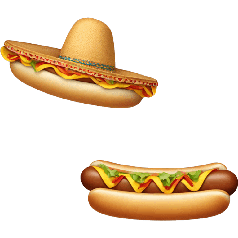 Hot dog in a sombrero emoji