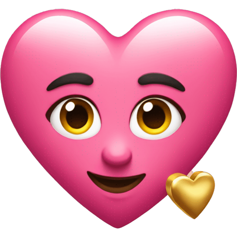 pink heart with gold accent emoji