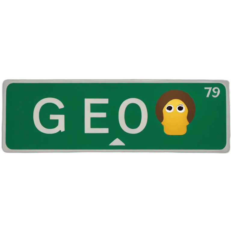 go street sign emoji