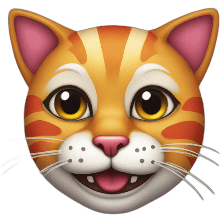 Cat clown emoji