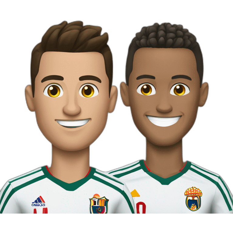 Cristiano Ronaldo em cima de Neymar emoji