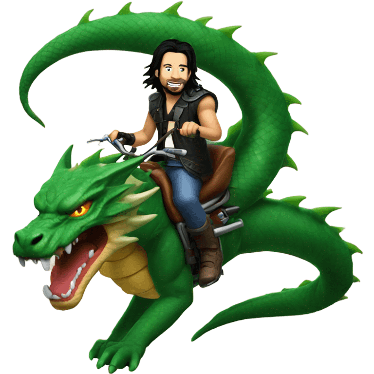 Johnny silverhand riding shenron emoji