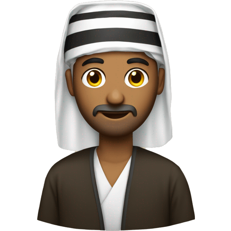 man wearing tallit over his head emoji