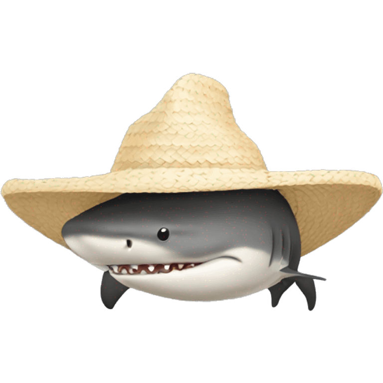 Tiburón con sombrero de ropa  emoji