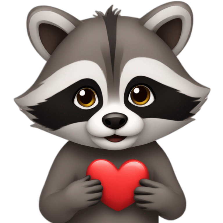 racoon in love emoji