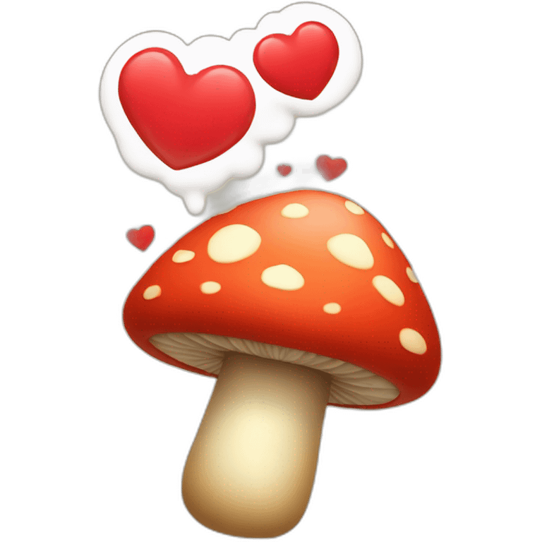 mushroom giving heart kiss emoji