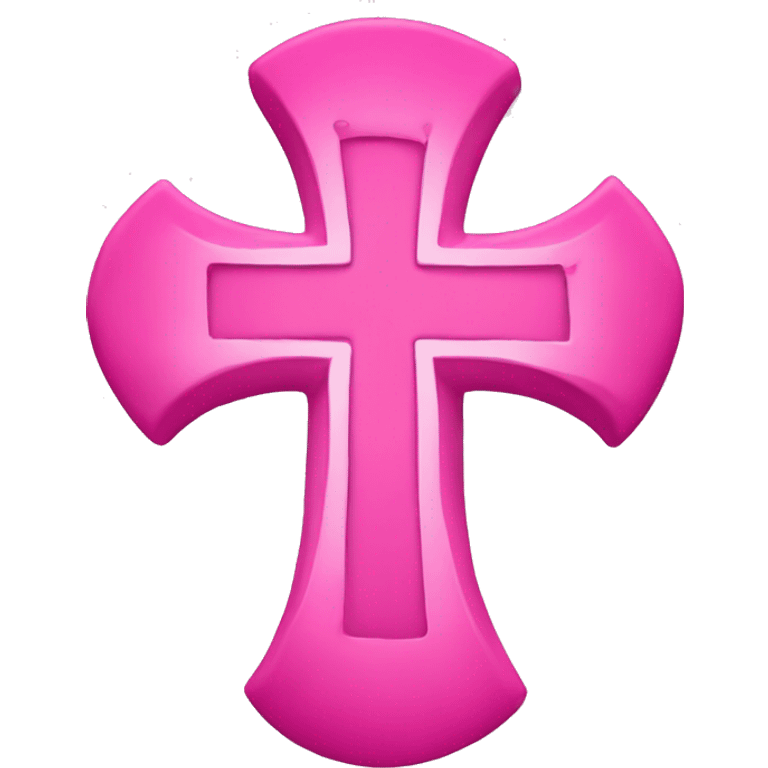 Pink cross emoji