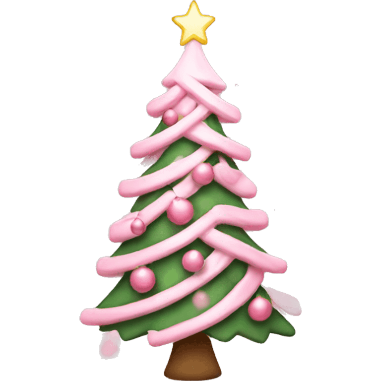 Light pink Christmas tree emoji