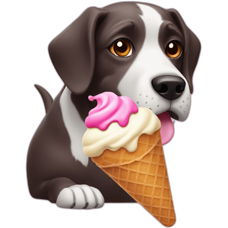 dog with ice cream emoji