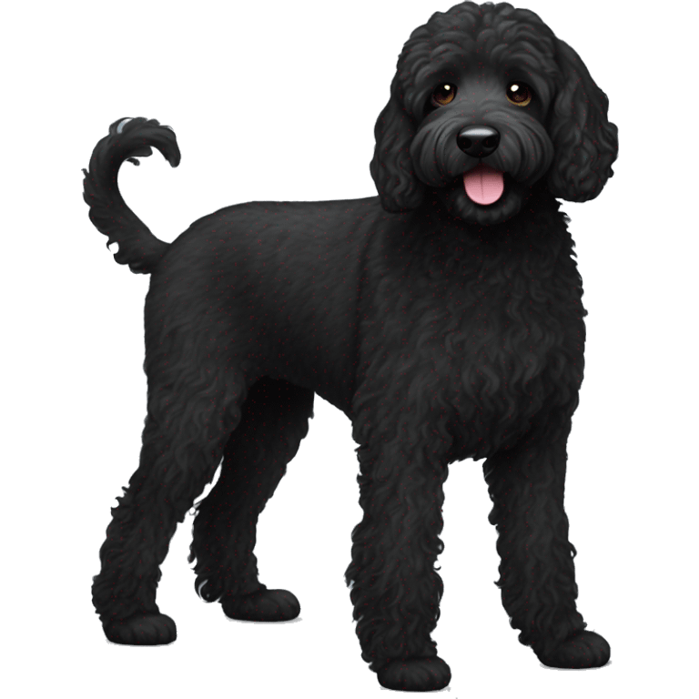 black labradoodle with wavy hair  emoji