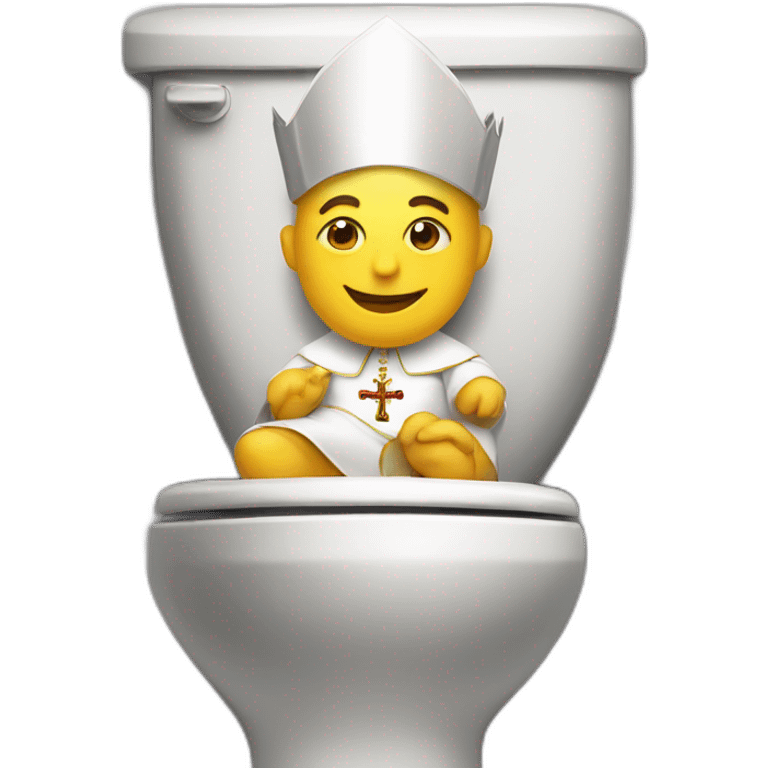 pope on toilet emoji