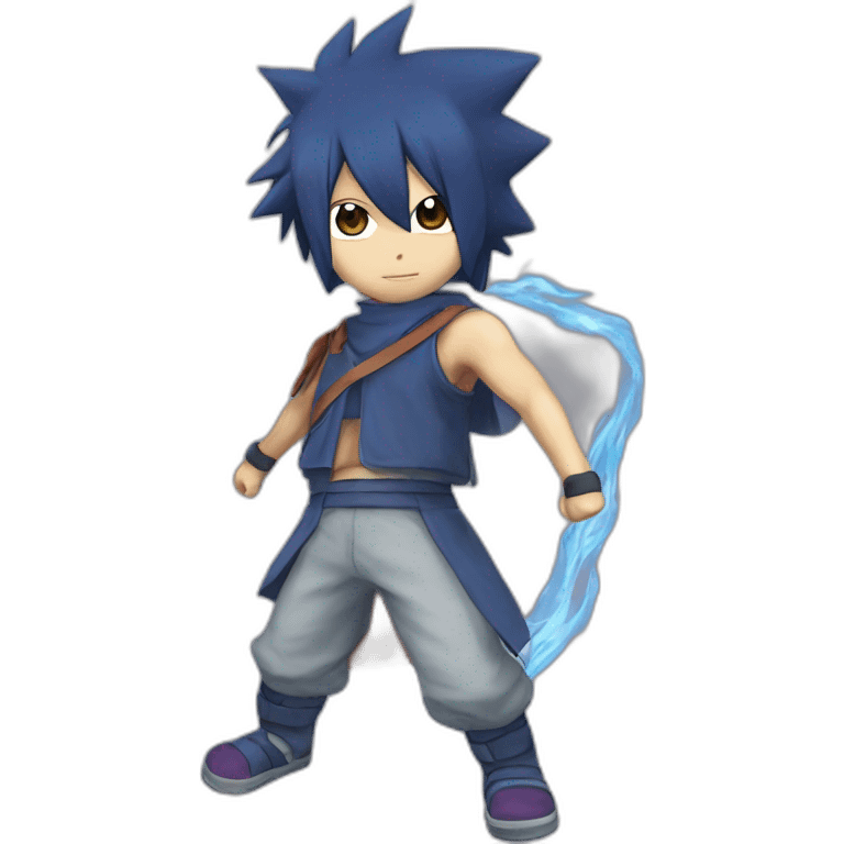 sasuke dresseur pokemon sur dracaufeu emoji