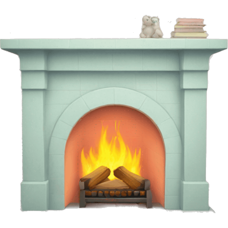 a pastel fireplace emoji