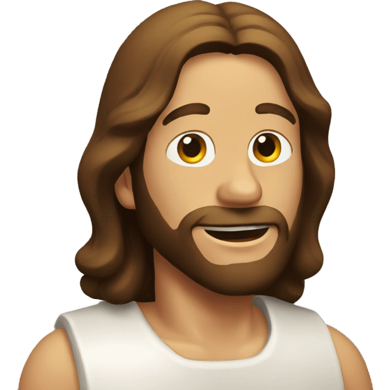 Jesus eating steak emoji