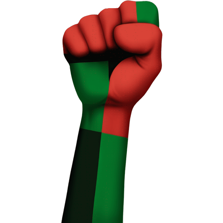 Black Power Fist and Red and Black and Green Flag  - Juneteenth - Freedom is NOT free ! emoji