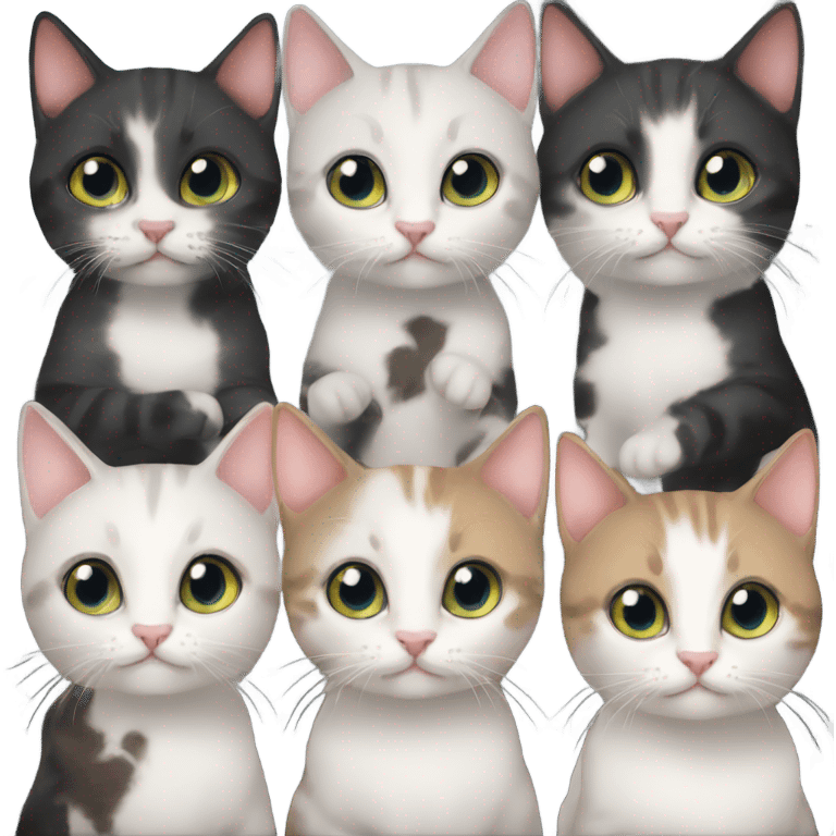 4 kitties  emoji