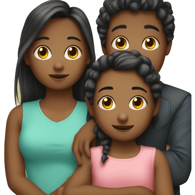 3 girls 1 boy siblings emoji