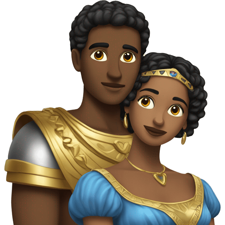 Young Julius cesar and cleopatre in love emoji