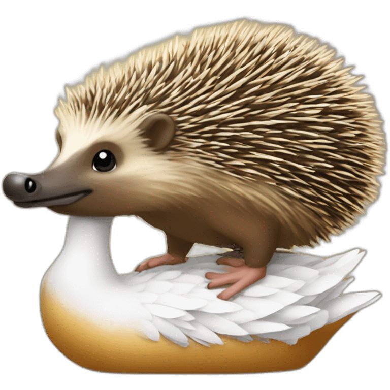 hedhehog on a goose emoji