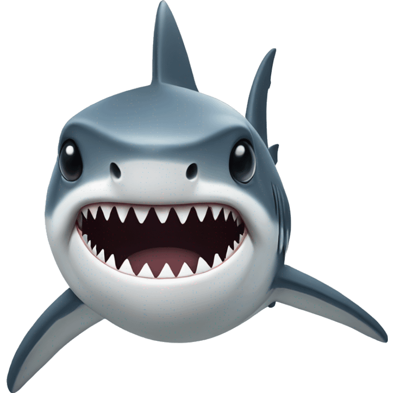 Shark with black eyes staring at your soul emoji