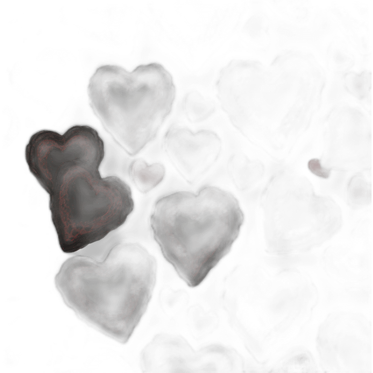 black leather heart with red lace overlay emoji