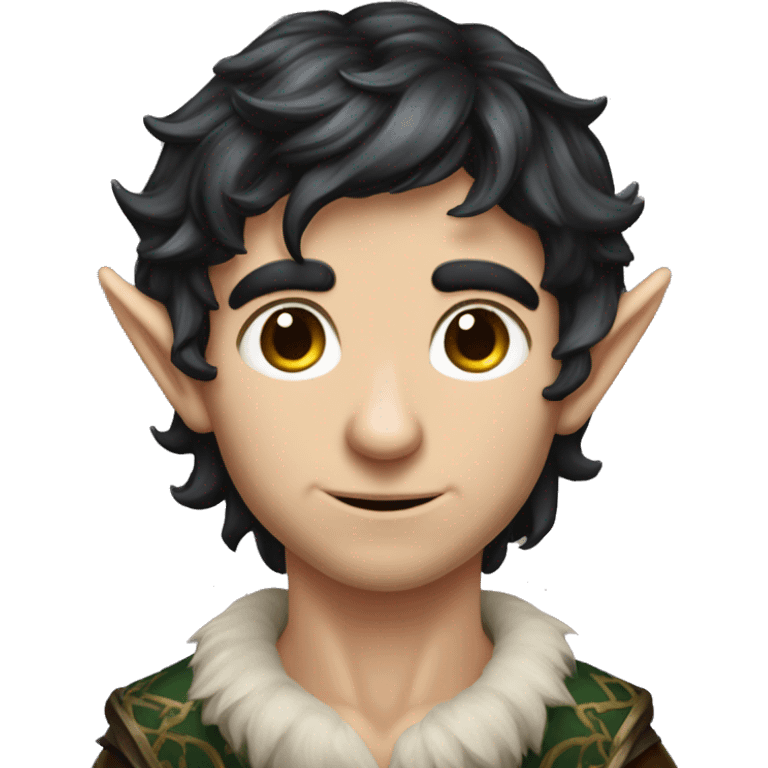 dark hair male elf fantasy emoji