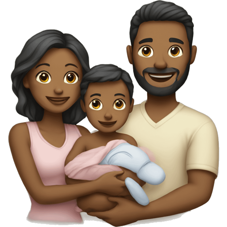 couple with baby emoji