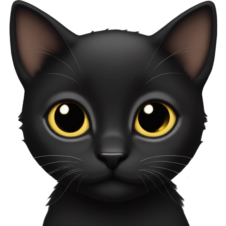 black kitten emoji