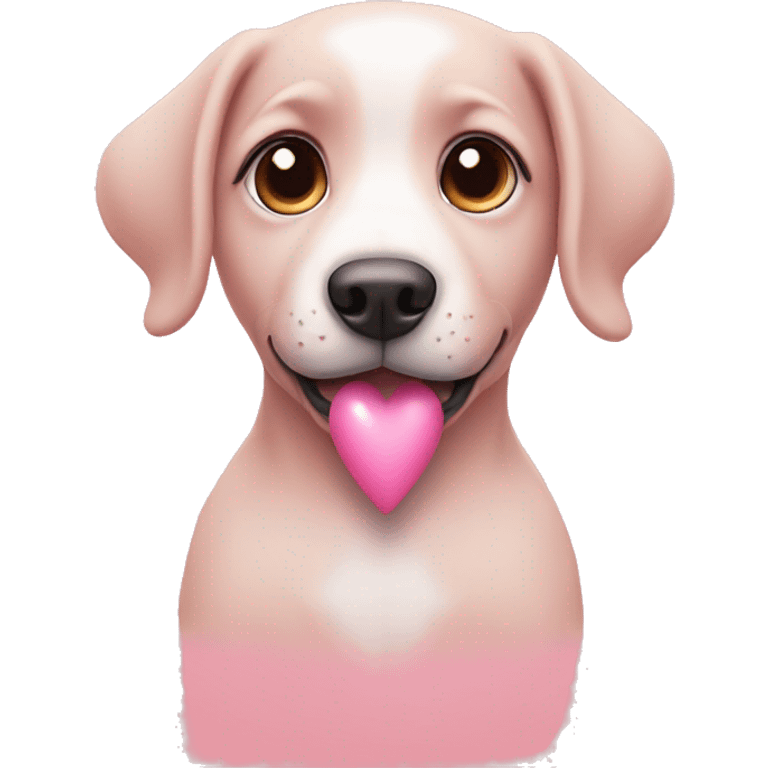 Pink heart with puppy eyes  emoji