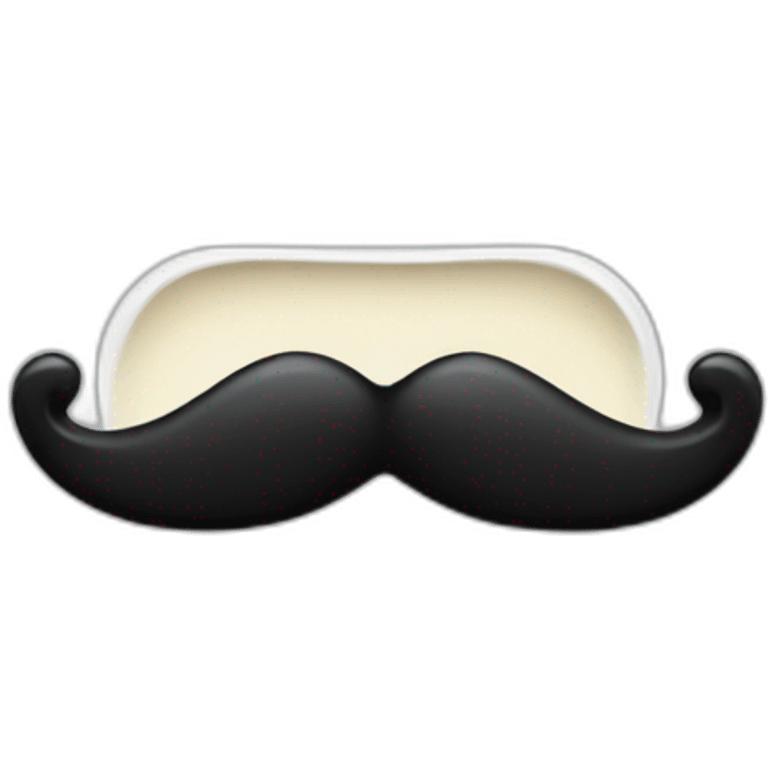 Uniform black toothbrush mustache emoji