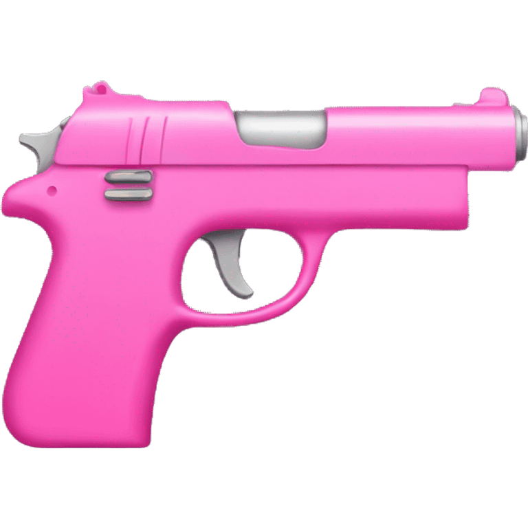 pink pistol with  pink bow emoji