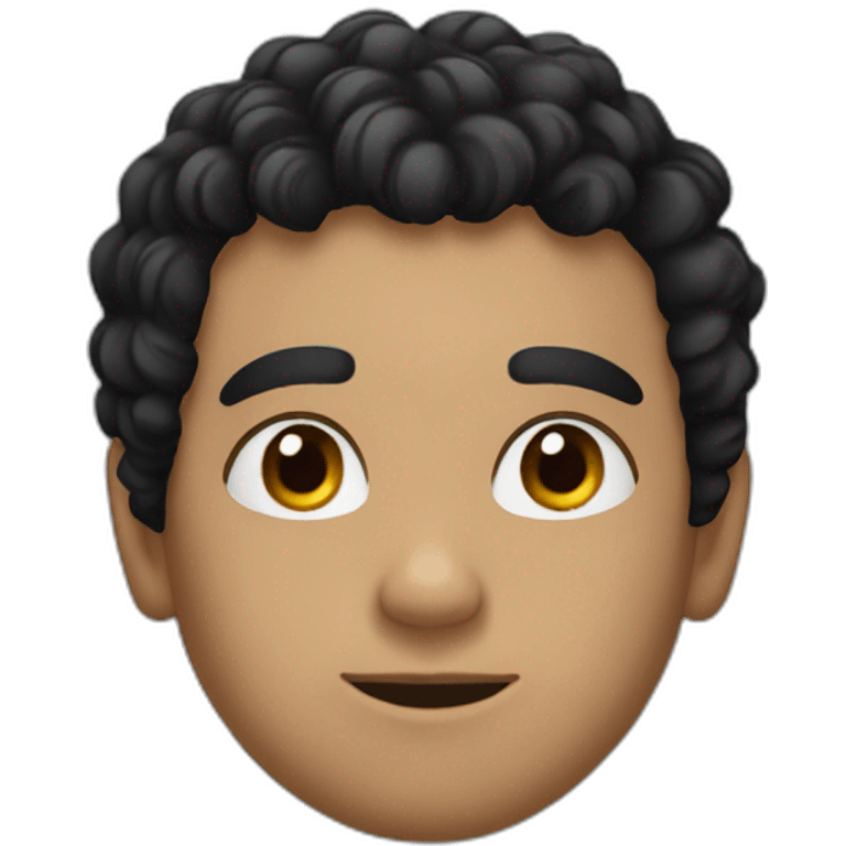 Guy with curly black hair and long lashes emoji