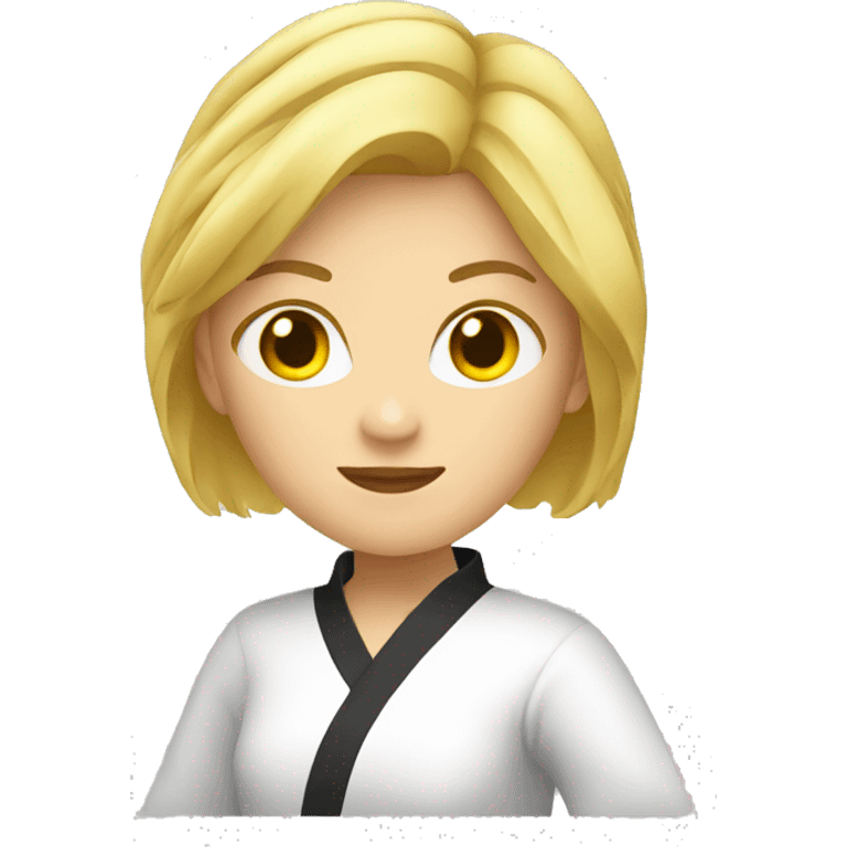 blonde woman tai chi emoji