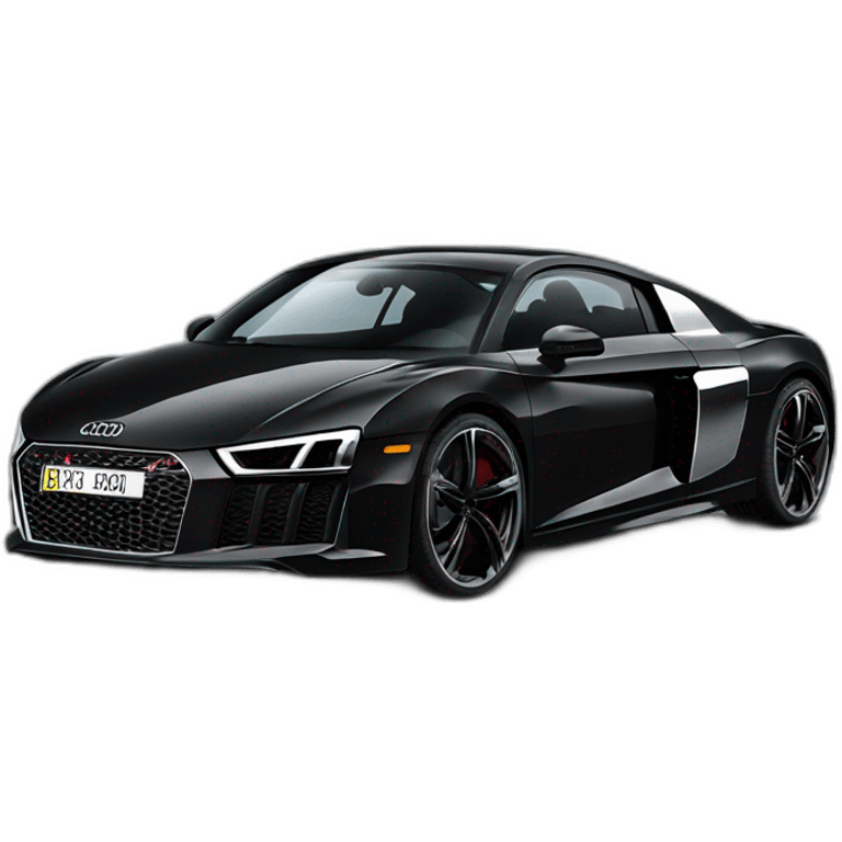 futuristic flying black r8 audi emoji