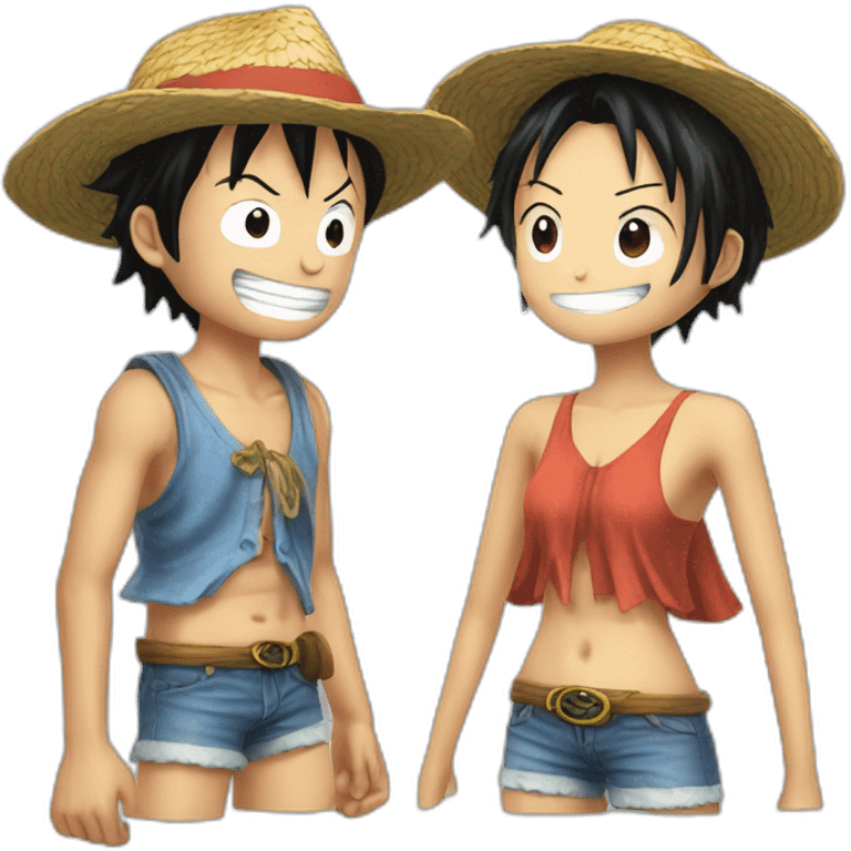 Luffy et nami emoji