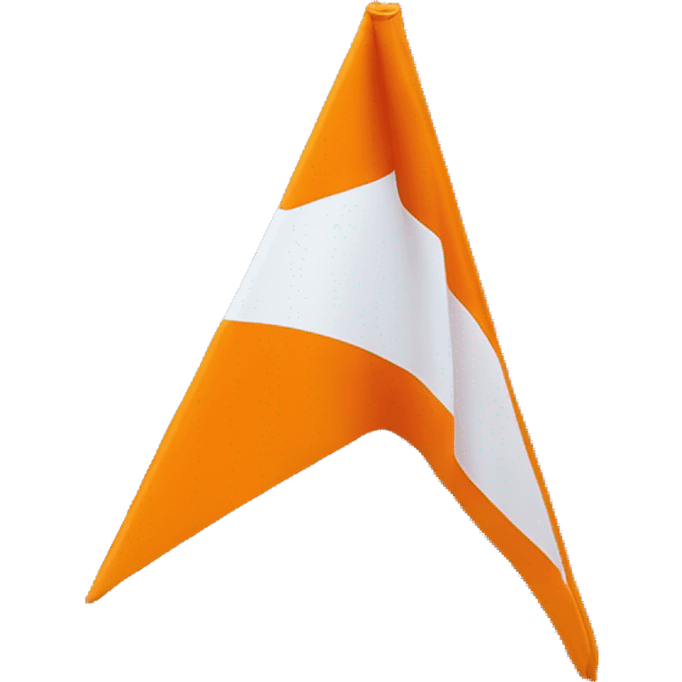 Orange triangular flag posted to the ground emoji