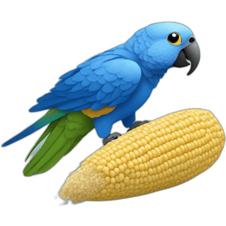 Small all blue parrot eating some millet emoji