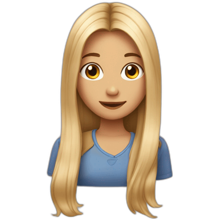 a girl with long hair  emoji