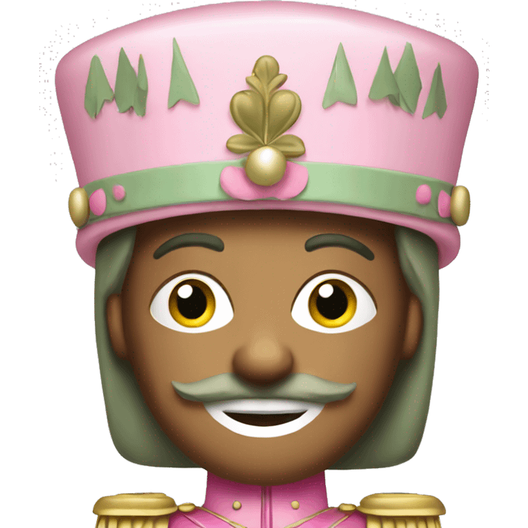 Pink and sage nutcracker emoji