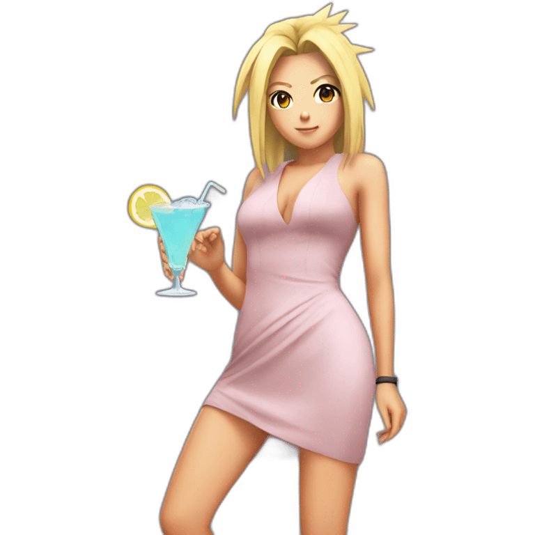 naruto in a cocktail dress emoji