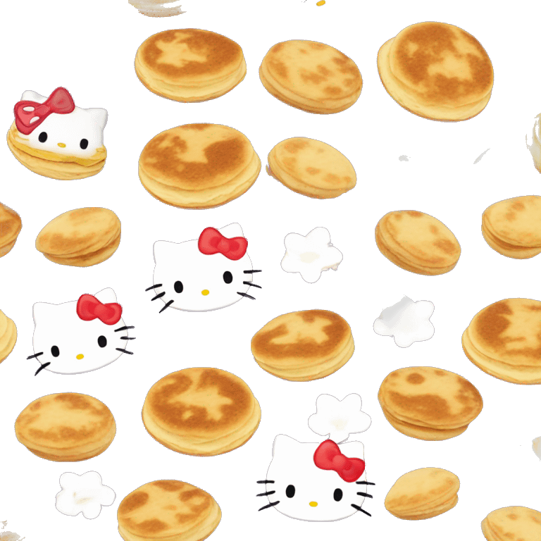 Hello kitty pancake emoji