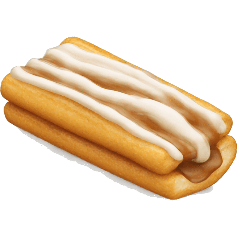 Horizontal filled cream churro emoji