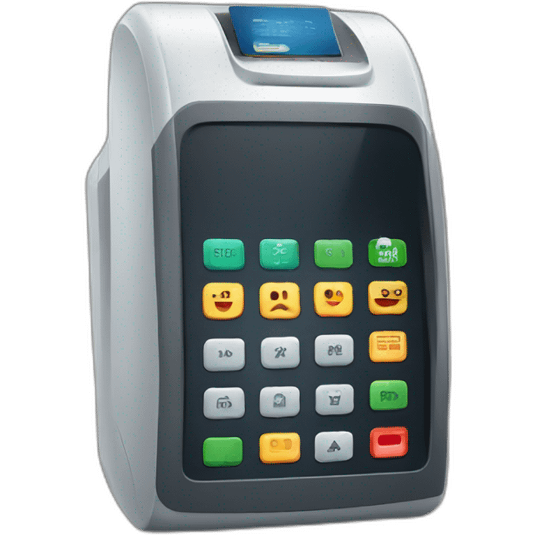 mobile payment terminal touchscreen emoji