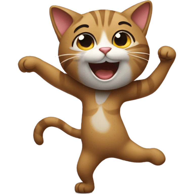 A cat dancing emoji