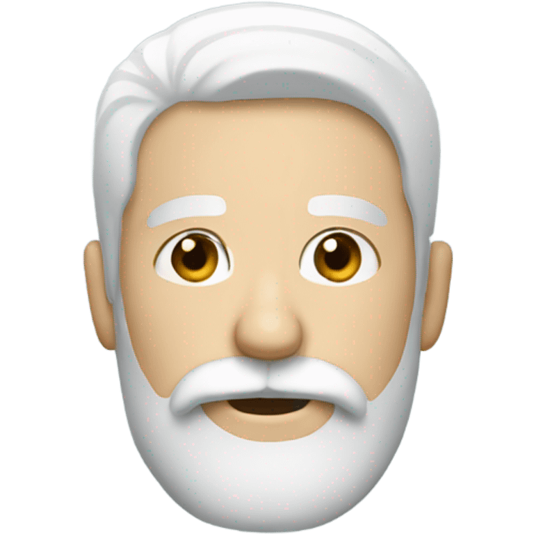 White beard and mustache emoji