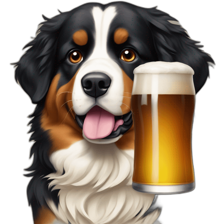 bernese-mountain-dog-with-a-beer emoji