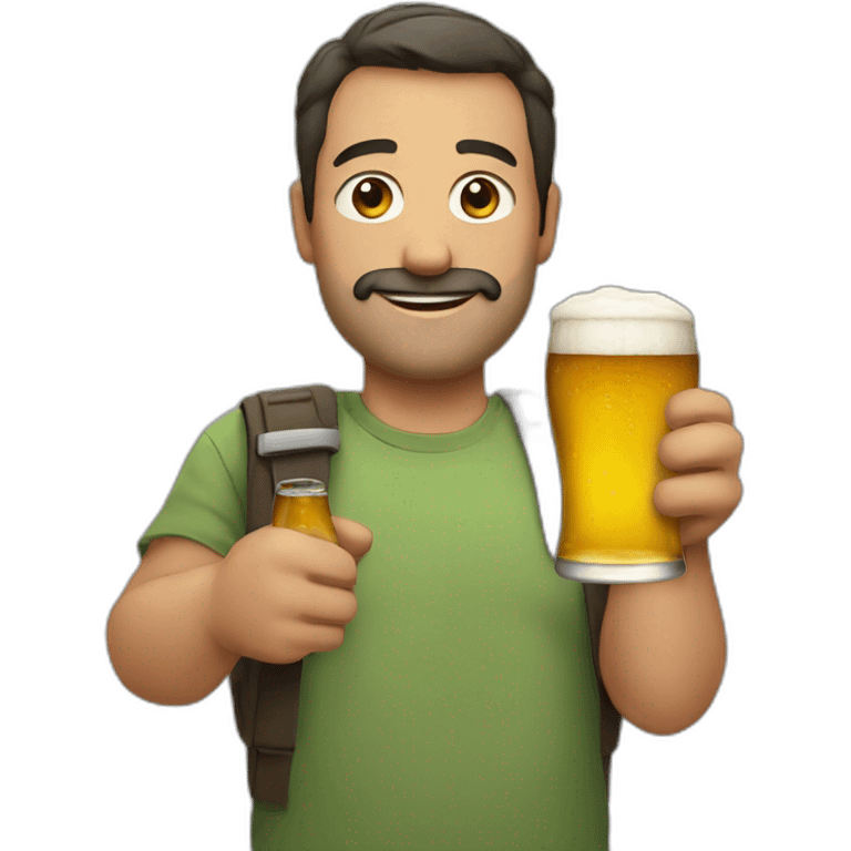 Dad with a beer emoji