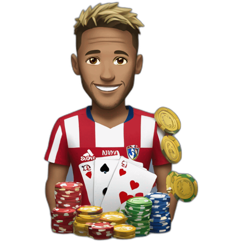 Neymar jr qui joue au casino emoji