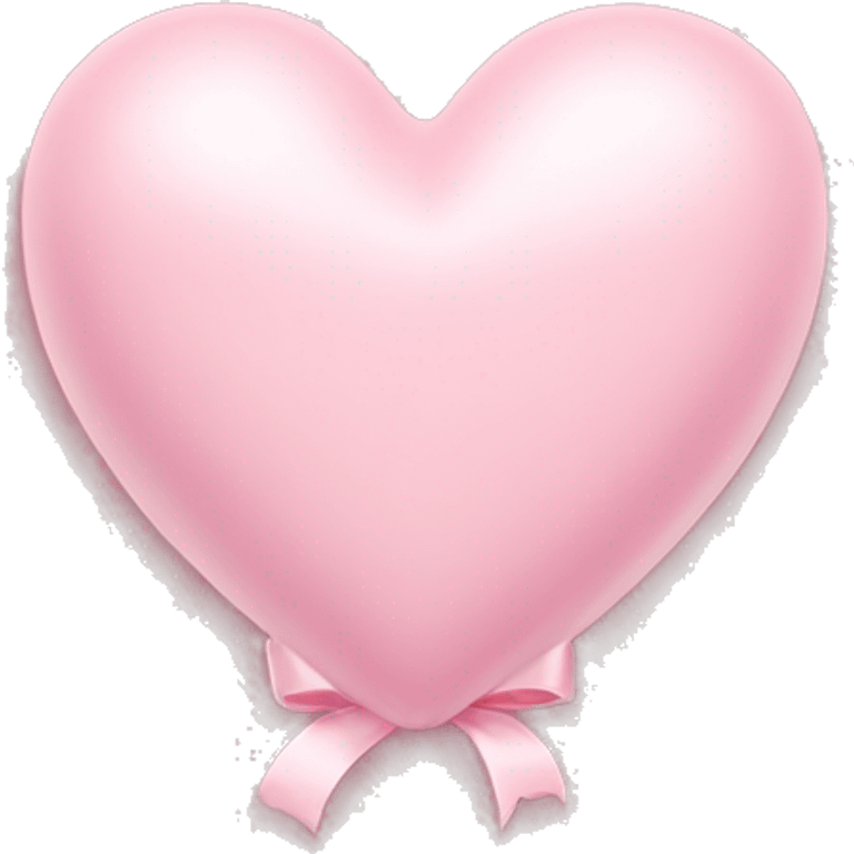 Light pink heart with small ribbon emoji