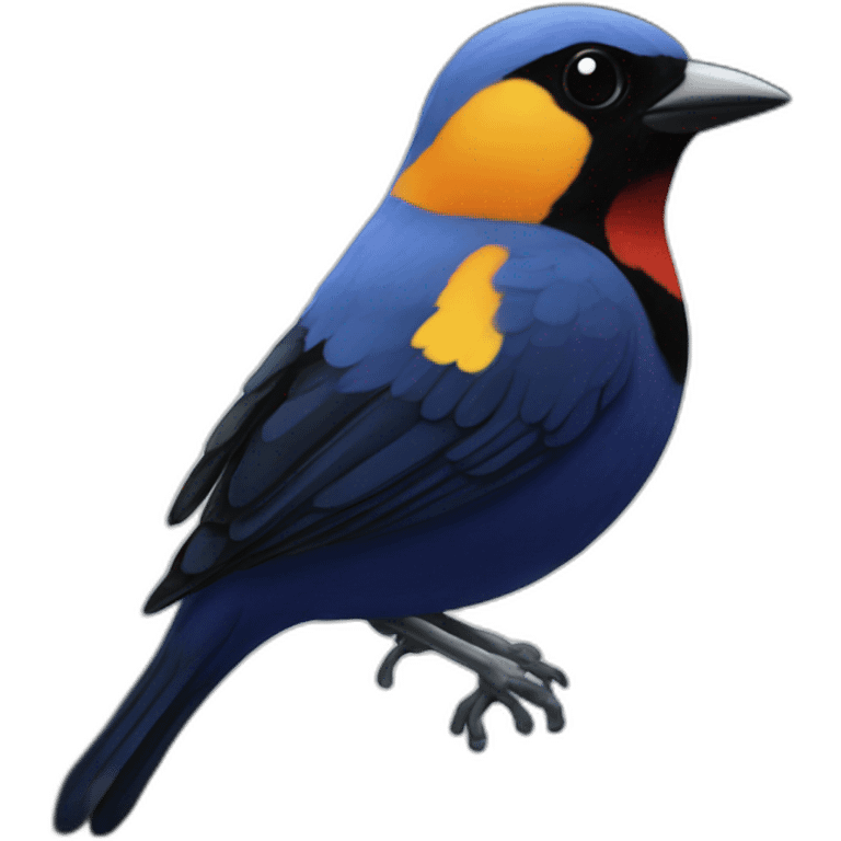 A tanager as a satellite emoji